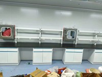 Banc de travail de laboratoire sans poussière pour salle blanche avec étagère à réactifs, poste de travail à structure en acier pour la production en laboratoire et pharmaceutique