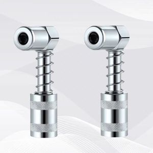 Punta de pistola de engrase de acero inoxidable de 90 grados, conector de ángulo recto para pistola de engrase manual, accesorio para herramienta de lubricación - Product Image 1