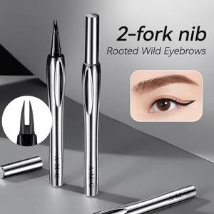Lápiz de cejas de posicionamiento de maquillaje de etiqueta privada Slim 2 Fork Nib profesional impermeable de larga duración lápiz de cejas líquido de secado rápido - Product Image 2