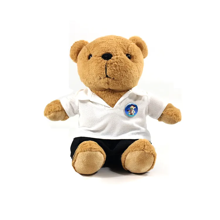 Small cute children gifts custom printing cloth stuffed plush toy branded soft teddy bear