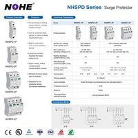 Parafoudre AC SPD 4 pôles 1P+N 1P 2P 3P 4P 20KA 40KA 230V 380V Dispositif de protection contre les surtensions SPD