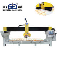 ZHENGDA - Sierra de Puente CNC Multifuncional de Alta Precisión de 5 Ejes, Cortadora de Fresado, Máquina de Corte de Piedra, Motor, Engranaje, Rodamiento para Mármol