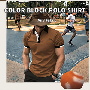 Chemise à manches courtes pour homme avec imprimé color block, 100% polyester, respirante, design à franges en satin, vêtements de loisirs pour l'été et les sports de plein air - Product Image 2