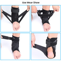 Protecteur de Cheville Anti-Dérapant avec Fixation, Sangle de Maintien Compressif et Respirant pour Entorse