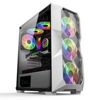 Boîtiers d'ordinateur tours armoire de jeu avec ventilateur rgb argb refroidisseur de processeur alimentation service préinstallé ensemble d'ordinateur complet construire
