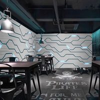 Wallpaper 3D Teknologi Industri Tahan Air Perekat Sendiri untuk Penggunaan Hiburan di KTV, Aula E-sports, Warnet, dan Kamar Hotel