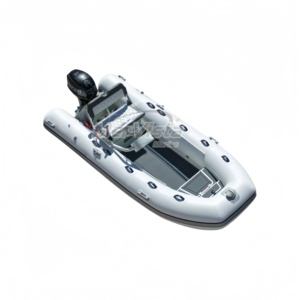 Barco de Aleación de Aluminio de 390 cm, Color Blanco, con Motor Fuera de Borda, Certificado CE, <span class=keywords><strong>para</strong></span> Máxima Diversión y Emoción - Product Image 4