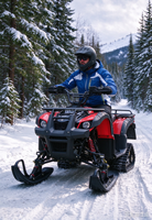 Quad convertible 125CC à essence, adapté à la plage et à la neige, ATV tout-terrain pour les loisirs en plein air