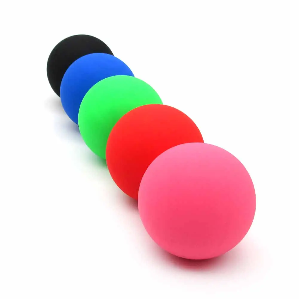 Rolo de bola de massagem manual colorido, bolas de massagem profunda para esportes de silicone