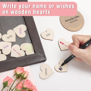 Libro de <span class=keywords><strong>invitados</strong></span> de <span class=keywords><strong>boda</strong></span> personalizado, letrero de Marco de imagen superior de madera rústica alternativa con pizarra pequeña, recepción de <span class=keywords><strong>boda</strong></span> - Product Image 4