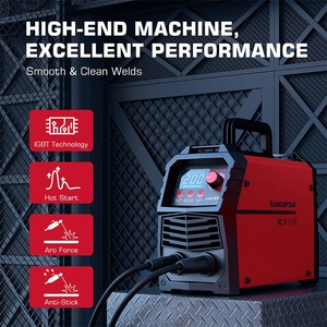 Soudeuse <span class=keywords><strong>à</strong></span> électrodes ARCCAPTAIN ARC200 200A 110V 220V double tension, machine <span class=keywords><strong>à</strong></span> <span class=keywords><strong>souder</strong></span> <span class=keywords><strong>à</strong></span> l'arc <span class=keywords><strong>à</strong></span> inversion <span class=keywords><strong>MMA</strong></span> avec grand écran LED, conception portable - Product Image 3