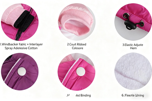 Abrigo con Capucha <span class=keywords><strong>para</strong></span> Perros, Chaqueta de Plumón <span class=keywords><strong>para</strong></span> Cachorros, Sudadera con Botones a Presión <span class=keywords><strong>para</strong></span> Perros Pequeños, <span class=keywords><strong>Chihuahua</strong></span>, Color Rosa - Product Image 6