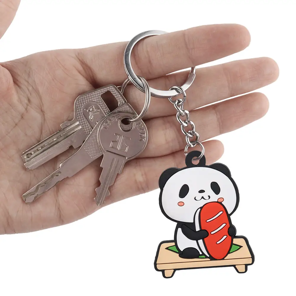 Business Advertisement Silicone Rubber Key Chains Soft Pvc Key Rings Customised Anime Personalized Branded Key Rings with Logo