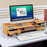 Houten Pc Monitor Riser Lap Tray Computer Laptop Tafel Rack Desktop Stands Desktop Laptop Stand Houder