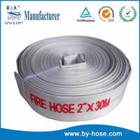 PVC noir ou blanc à l'intérieur des tuyaux d'incendie de 2 "de 20m et de 30m de longueur assemblés avec des raccords