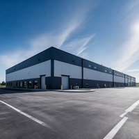 Entrepôt professionnel en structure métallique, atelier préfabriqué, bâtiment multi-usage à grande portée en ossature acier