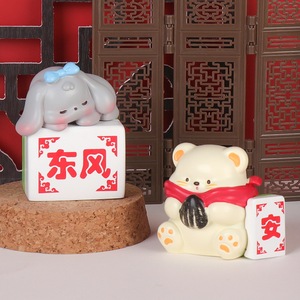 Set Regalo 6 Pezzi OEM ODM Personalizzato con Figurine in Resina Dipinte a Mano, Stile Cartone Animato, Mahjong Kawaii, Scatola <span class=keywords><strong>di</strong></span> Carta, Blind Box - Product Image 2