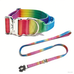 <span class=keywords><strong>Collar</strong></span> de entrenamiento para perros grande personalizado y juego de correas de neopreno Material de nailon de estilo táctico moderno de lujo con accesorios de hardware - Product Image 2