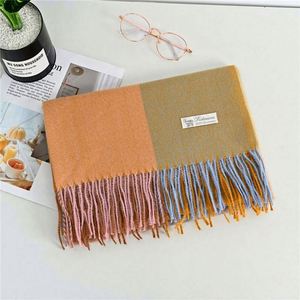 Chal de Lana a Cuadros para Otoño, Nuevo y Cálido con Borlas, Bufanda de Pashmina para Invierno, Elegante para Mujer - Product Image 5