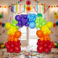 Nouveauté, décoration d'anniversaire de haute qualité, fournitures de fête, ballons en latex gonflables arc-en-ciel, kits de guirlandes de ballons