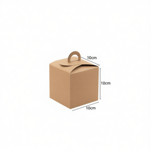 Scatola in Carta Kraft Ilan 10x10x10 Cm con Manico per Regali e Confezioni - Product Image 1