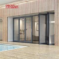 Folding Glass Door Soundproof Partition Office Home Balcony Sliding Bifold Door Glass Wall Room Divider Bifold Doors