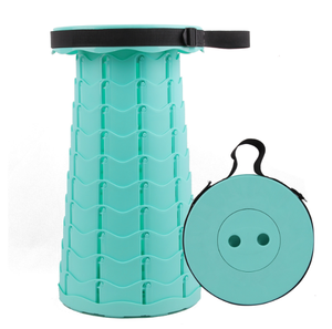Sgabello pieghevole esterno portatile regolabile in altezza, sedia telescopica - Product Image 3