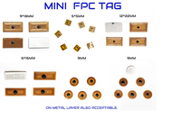 Étiquette autocollante NFC RZX ISO14443A 1K 13,56 MHz Mini RFID Micro FPC 9 mm anti-métal pour contrôle d'accès, durable, résistante et étanche