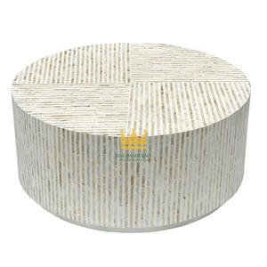 Table basse moderne multifonctionnelle de haute qualité, best-seller, en mosaïque de nacre, incrustation unique en os, pour la décoration de la maison - Product Image 3