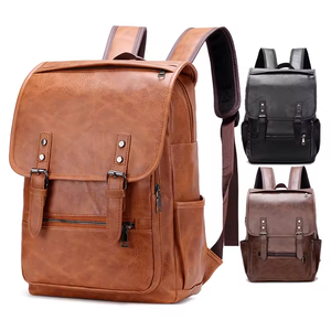 Super Septembre : <span class=keywords><strong>Sac</strong></span> à Dos pour Ordinateur Portable en <span class=keywords><strong>Cuir</strong></span> PU Imperméable avec Port de Chargement USB, Grande Capacité, Haute Qualité, pour Hommes et Femmes - Product Image 1