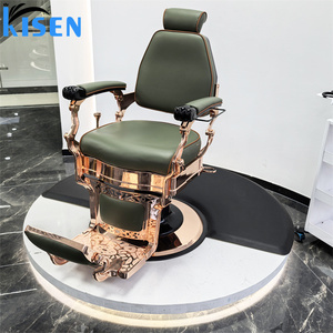 Poltrona da Barbiere KISEN di Alta Gamma per Salone e Soggiorno, Sedia Reclinabile di Lusso per Uomo - Product Image 6