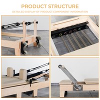 Mesin Pilates Reformer Komersial Lipat Formfit, Mesin Pilates Reformer Kayu Maple