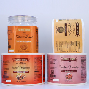 Cá nhân hoá tùy chỉnh không thấm nước cấp thực phẩm dính Nhãn dán nhãn cuộn cho gia vị Jar chai bao bì container - Product Image 3