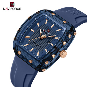 NAVIFORCE 7124 Nouvelle montre de luxe pour femmes, bracelet en silicone, montres à quartz de haute qualité, date, horloge carrée, Relojes - Product Image 5