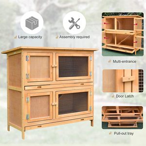 Fuers pour animaux domestiques, maison de <span class=keywords><strong>lapin</strong></span> en bois avec Ventilation, pour l'extérieur et l'<span class=keywords><strong>intérieur</strong></span> - Product Image 6