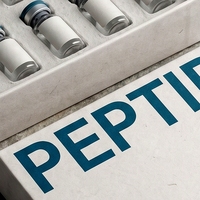 Boîte rigide personnalisée avec couvercle et base blancs, logo estampé à chaud or, pour flacons de peptides (10 flacons), soins personnels, plastique