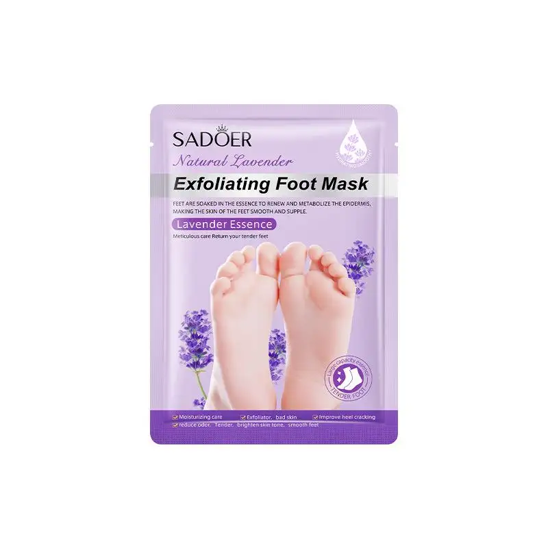 wholesale lavender Goat's milk exfoliation peeling foot mask for foot skin care socks exfoliating foot mask