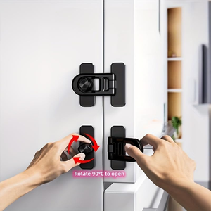 Cierres de Seguridad sin Perforación, Bloqueo Antiaapertura para Armarios y Gabinetes, Material ABS, Evita el Cierre Accidental de Puertas, con Diseño de Hebilla - Product Image 2