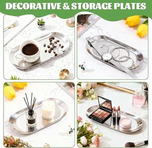 <span class=keywords><strong>Piatto</strong></span> Ovale in Acciaio Inossidabile Dorato Spesso <span class=keywords><strong>per</strong></span> Dessert, Frutta Secca, Torte, Snack, Bistecche e Piatti da Cucina <span class=keywords><strong>per</strong></span> Ristoranti - Product Image 5