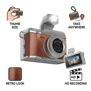 กล้องพกพาขนาดเล็กแบบพวงกุญแจ 1080P FHD เซ็นเซอร์ CMOS 2MP ขนาดเล็กพกพาสะดวก เครื่องบันทึกวิดีโอสำหรับนักเรียน - Product Image 1