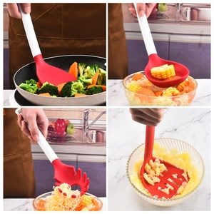 New Style Heat Resistant Kitchen <b>Tools</b> Reusable Non-Stick 6 Piece Stackable Stand up <b>Silicone</b> Kitchen Utensil Set - Product Image 2