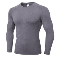 Logo personnalisé lait soie sport séchage rapide serré vêtements de Fitness hommes en plein air course entraînement haute élastique fond manches longues