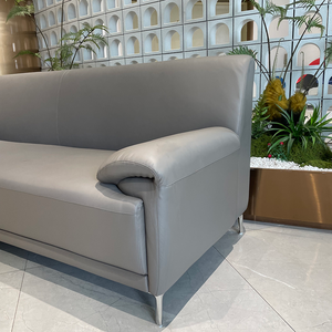 Lujo moderno barato Pu cuero Oficina sala de espera salón sofá conjunto muebles negocios europeos recepción reunión invitados - Product Image 5