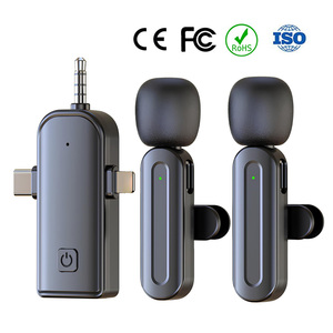 Micrófono de Solapa Inalámbrico 3 en 1 SX26 con Interfaz para Cámara, <span class=keywords><strong>PC</strong></span> y Teléfono, con Carga Durante el Uso, para Entrevistas en Vivo - Product Image 1