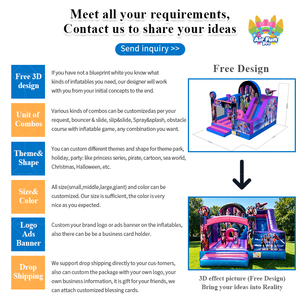 Castillo Inflable con Tobogán, Casa de Brinco Inflable con Soplador para Niños, Fiestas Comerciales al Aire Libre - Product Image 5