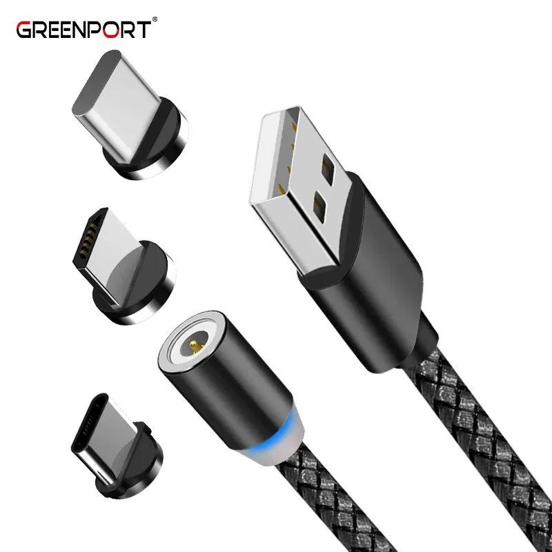 360 degree round 2.4A charge only Magnetic charge cable for phones