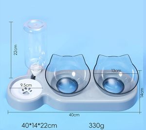Vente en gros de bols portables en plastique pour chat et chien avec bouteille d'eau - Product Image 2