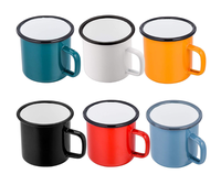 Fabricant en gros, tasse à thé vintage bon marché, logo personnalisé imprimé, design de voyage, tasse à café en métal à sublimation émaillée pour le camping
