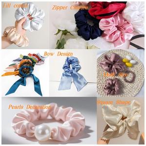 100% lụa scrunchie đa kích thước 22 momme 100% dâu tằm tóc quan hệ đàn hồi mạnh mẽ 6A lớp lụa tóc scrunchies biểu tượng tùy chỉnh - Product Image 4