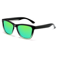 Gafas de Sol de PC con Montura de Color Degradado Premium y Lentes UV400 para Moda, Deportes al Aire Libre, Unisex
